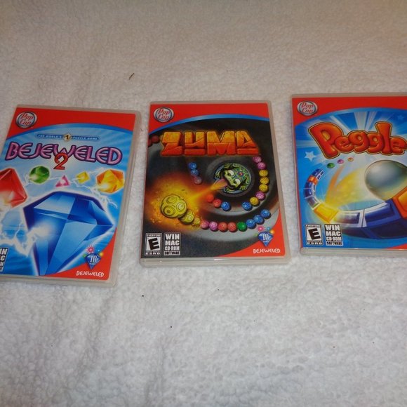 Pop Cap Greatest Hits PC CD-ROM, 2011, Bejeweled 2  Zuma Peggle - Picture 3 of 6